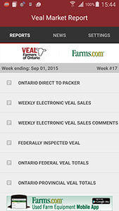 Veal Market Report Mobile App